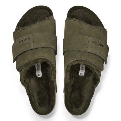 Kyoto Shearling Suede Leather in Color Thyme | Birkenstock