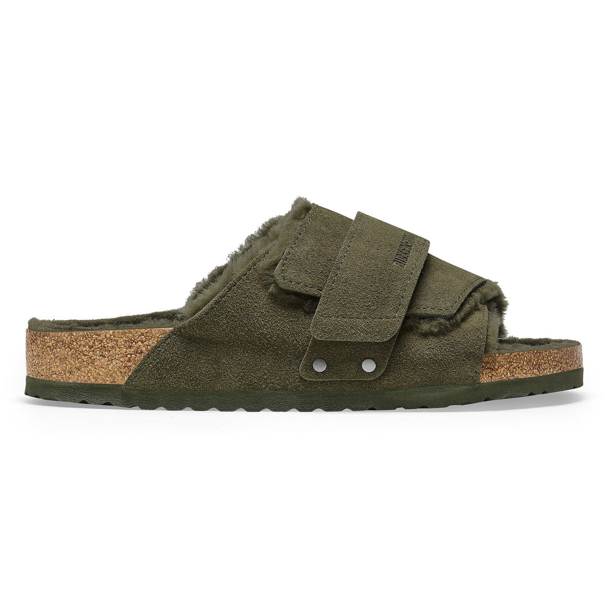 Kyoto Shearling Suede Leather in Color Thyme | Birkenstock