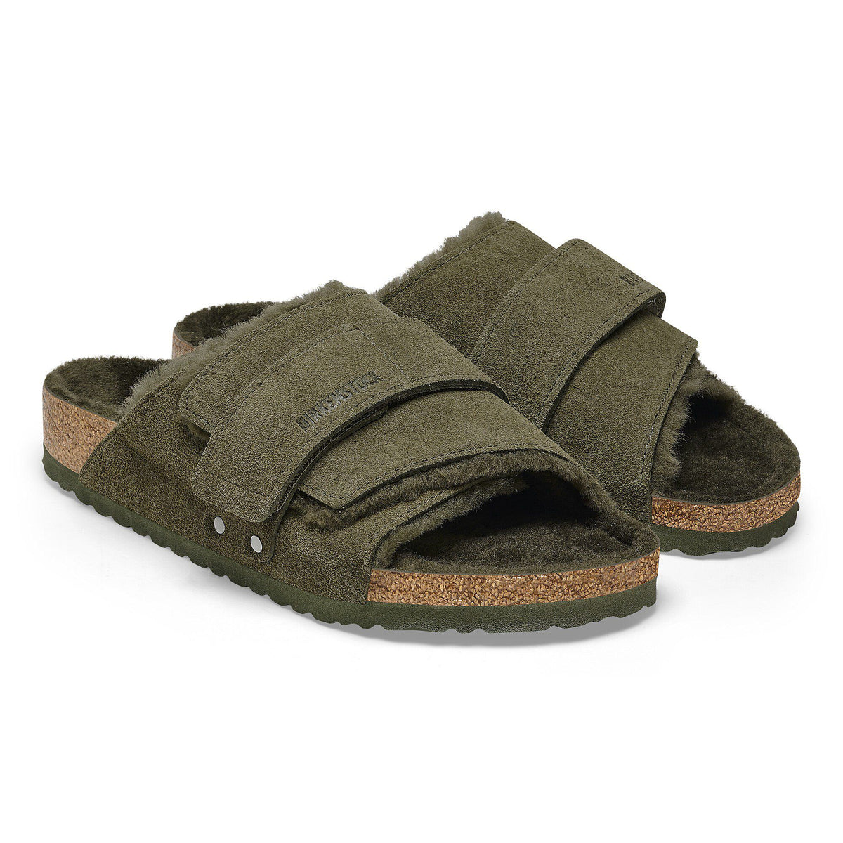 Kyoto Shearling Suede Leather in Color Thyme | Birkenstock