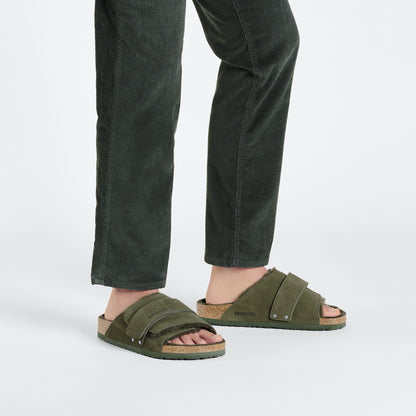Kyoto Shearling Suede Leather in Color Thyme | Birkenstock