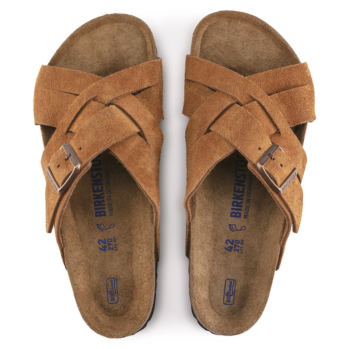 Lugano Soft Footbed Suede Leather in Color Mink | Birkenstock