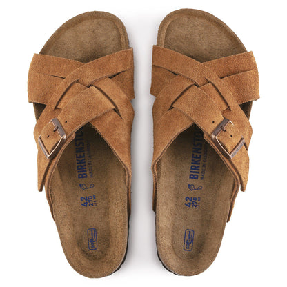 Lugano Soft Footbed Suede Leather in Color Mink | Birkenstock