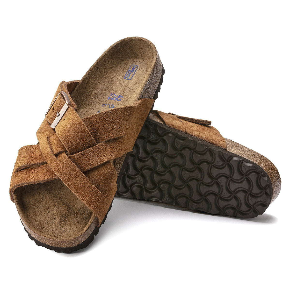 Lugano Soft Footbed Suede Leather in Color Mink | Birkenstock
