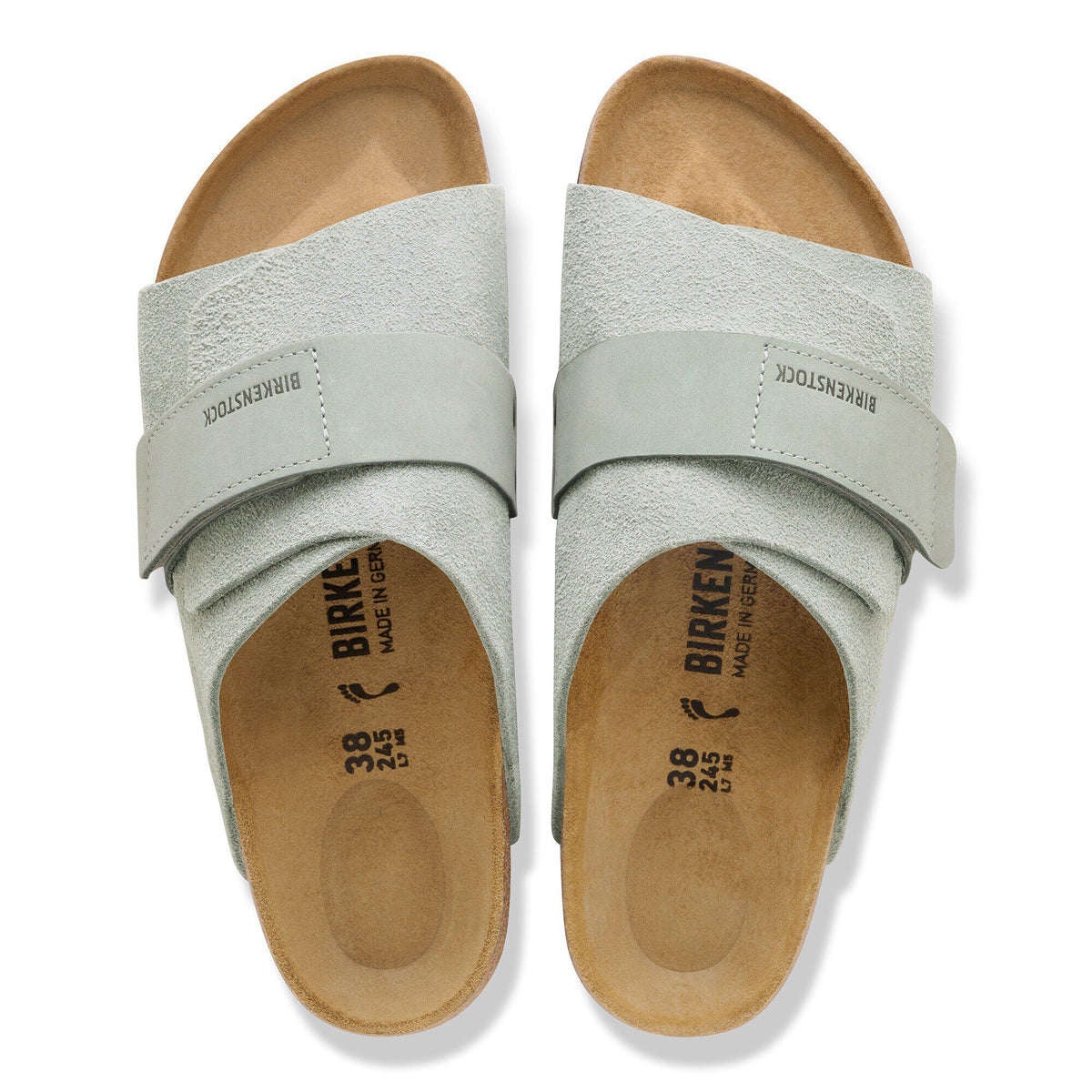 Kyoto Nubuck-Suede Leather in Color Pure Sage | Birkenstock