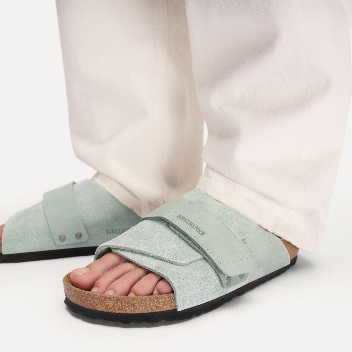 Kyoto Nubuck-Suede Leather in Color Pure Sage | Birkenstock