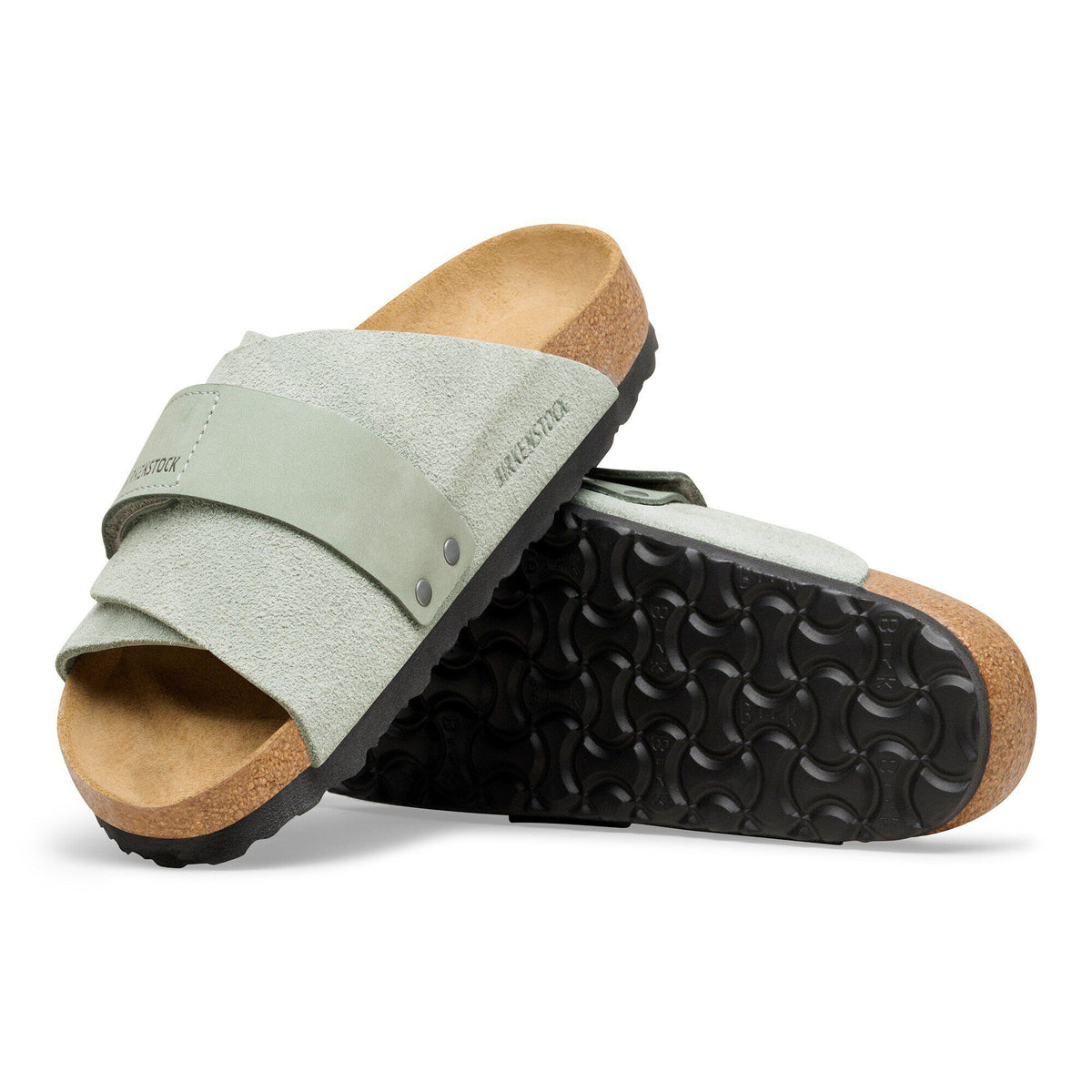 Kyoto Nubuck-Suede Leather in Color Pure Sage | Birkenstock