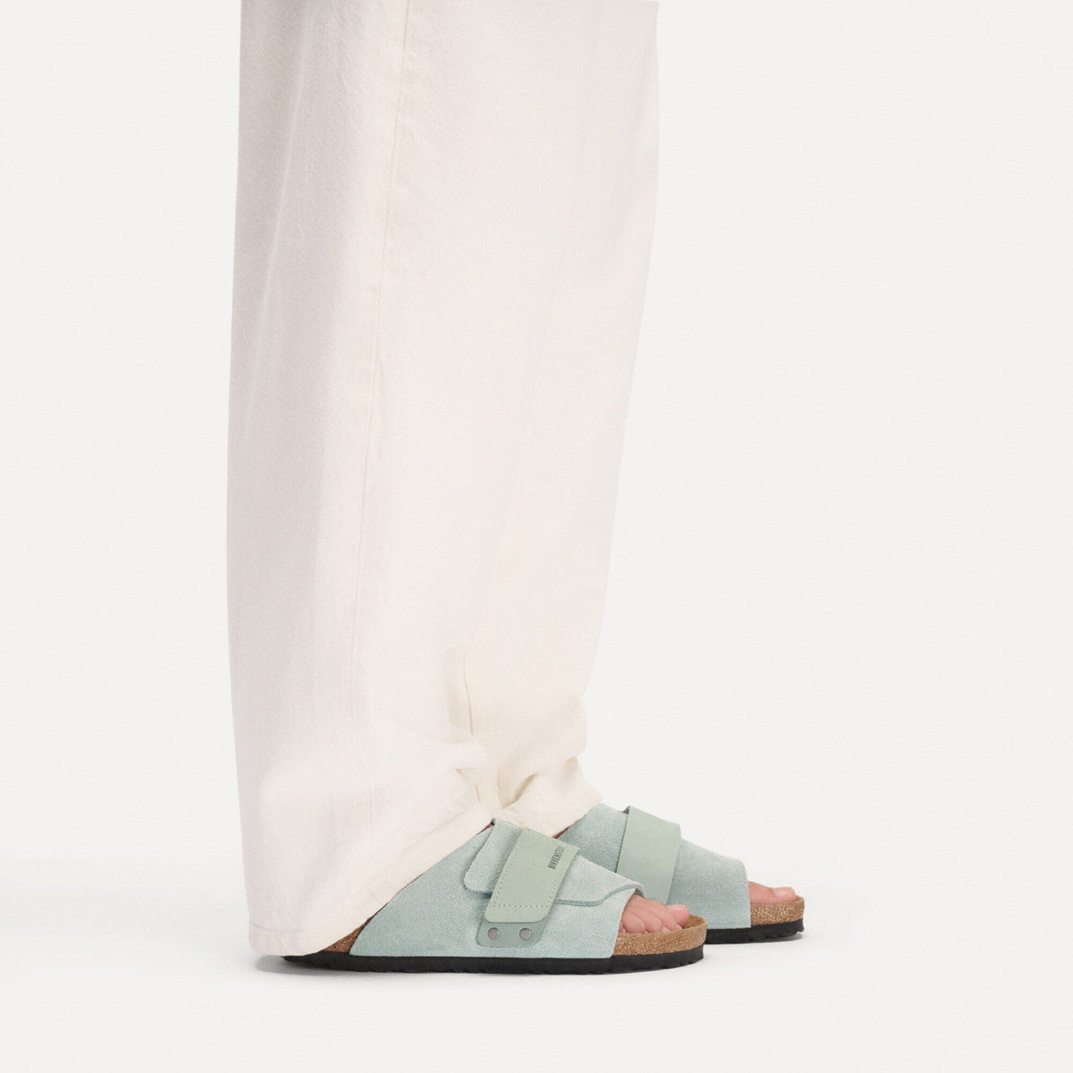 Kyoto Nubuck-Suede Leather in Color Pure Sage | Birkenstock