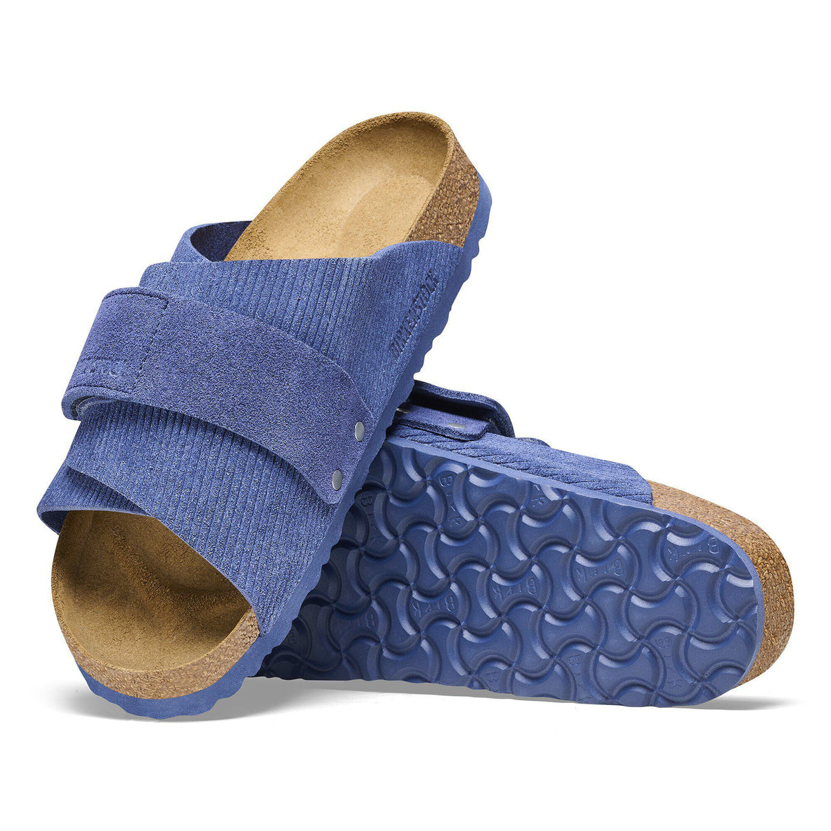 Kyoto Suede Embossed in Color Corduroy Indigo | Birkenstock