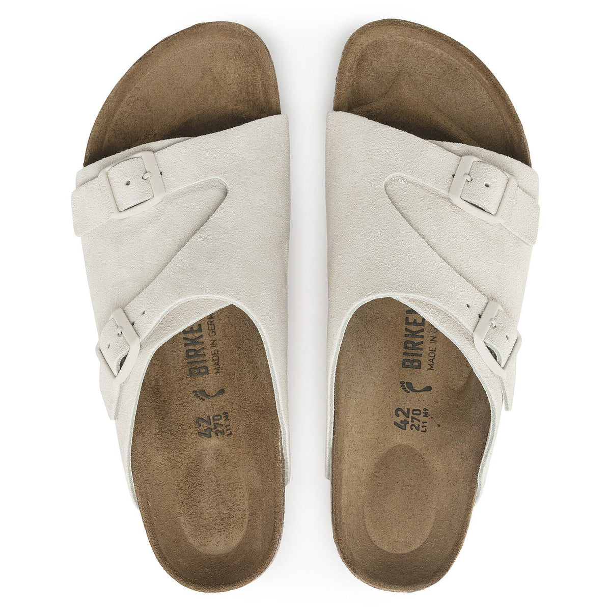 Zürich Suede Leather in Color Antique White | Birkenstock