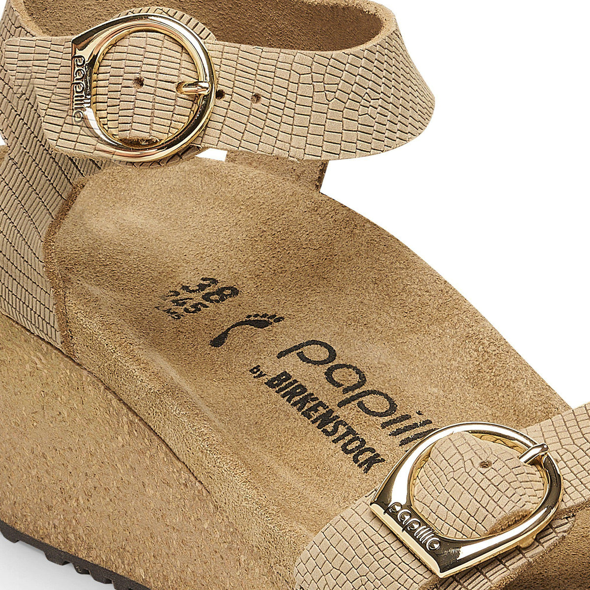 Soley Embossed Leather in Color Sandcastle | Birkenstock