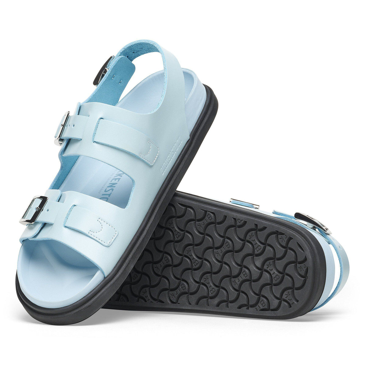 Cannes Leather in Color Mineral Blue | Birkenstock