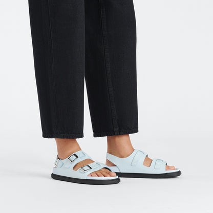 Cannes Leather in Color Mineral Blue | Birkenstock