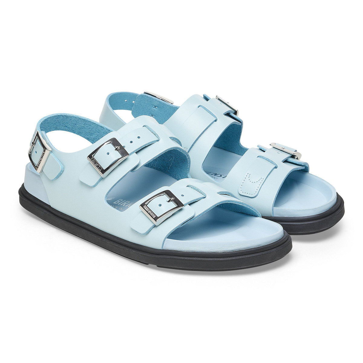 Cannes Leather in Color Mineral Blue | Birkenstock