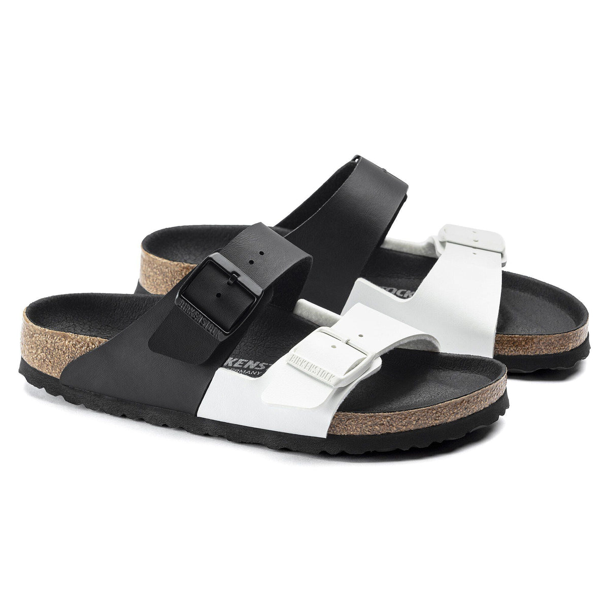 Arizona Split Birko-Flor in Color Black/White | Birkenstock