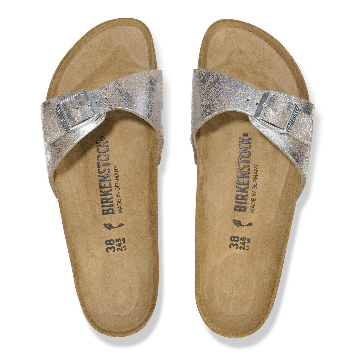 Madrid Synthetics in Color Washed Metallic Silver | Birkenstock