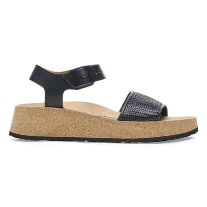 Glenda Natural Leather-Synthetics in Color Black | Birkenstock
