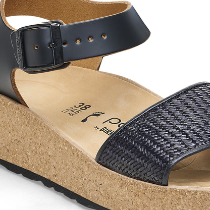 Glenda Natural Leather-Synthetics in Color Black | Birkenstock