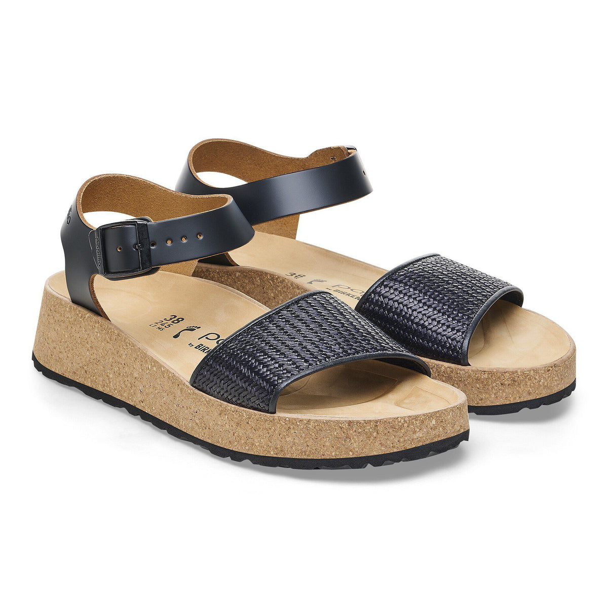 Glenda Natural Leather-Synthetics in Color Black | Birkenstock