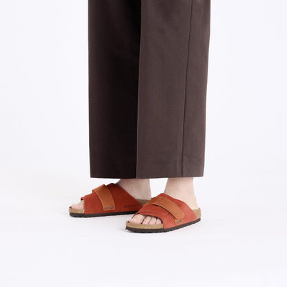 Kyoto Nubuck-Suede Leather in Color Rust Brown | Birkenstock