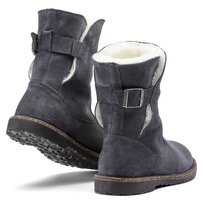 Uppsala Shearling Suede Leather in Color Graphite | Birkenstock