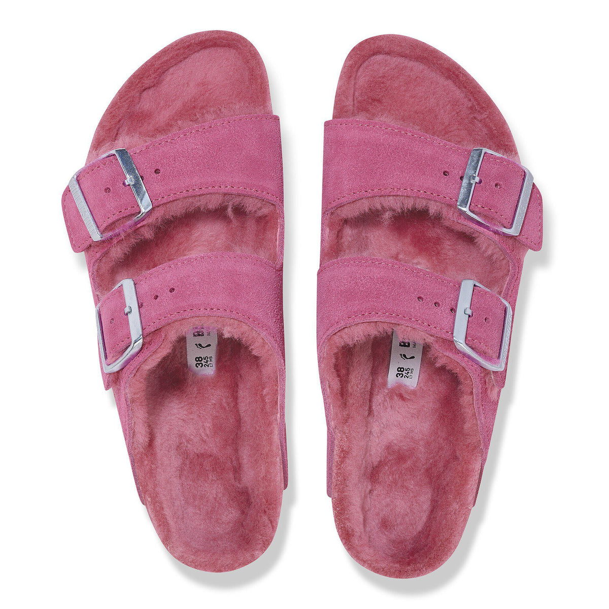 Arizona Shearling Suede Leather in Color Fuchsia Tulip | Birkenstock