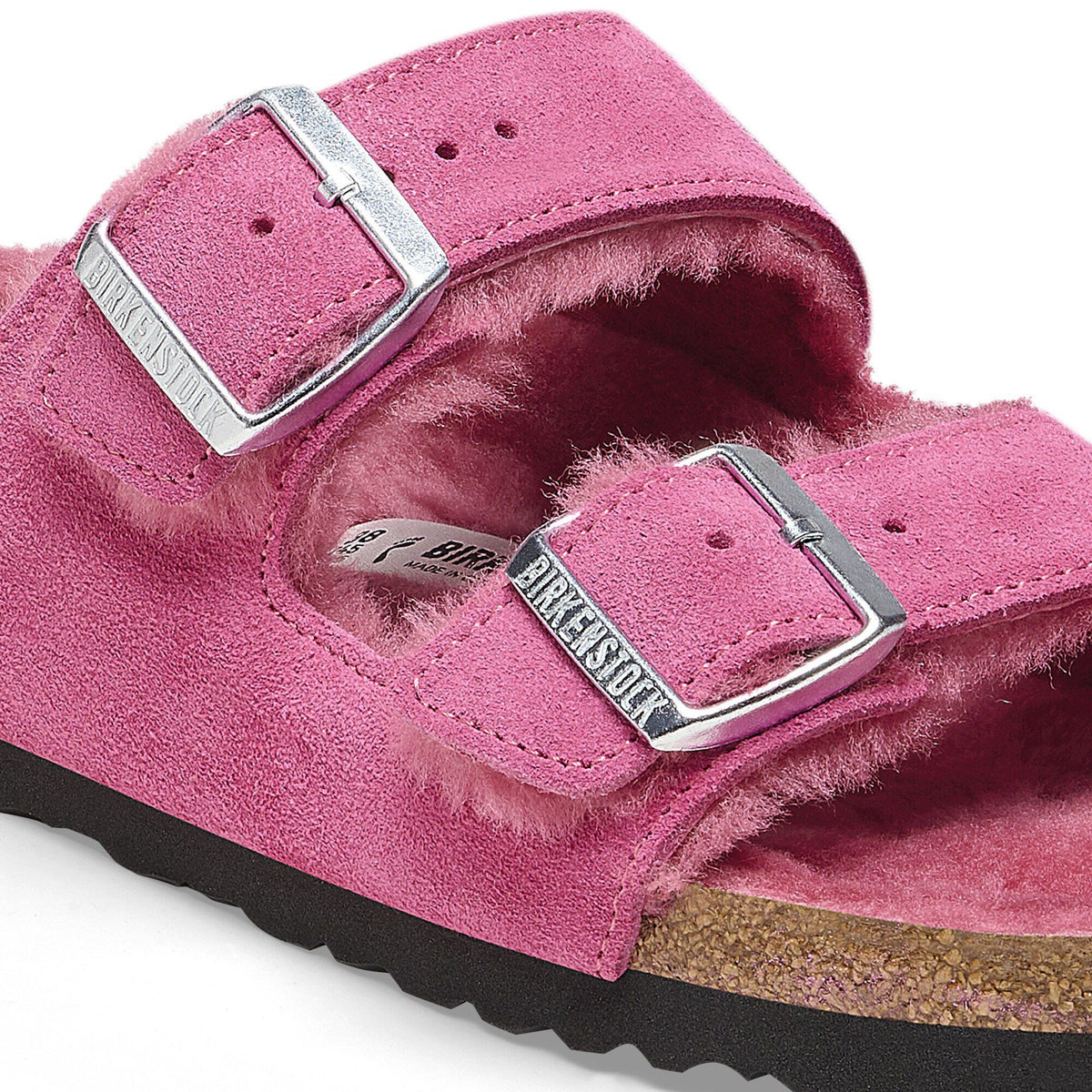Arizona Shearling Suede Leather in Color Fuchsia Tulip | Birkenstock