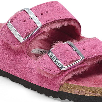 Arizona Shearling Suede Leather in Color Fuchsia Tulip | Birkenstock