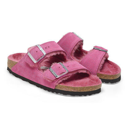 Arizona Shearling Suede Leather in Color Fuchsia Tulip | Birkenstock