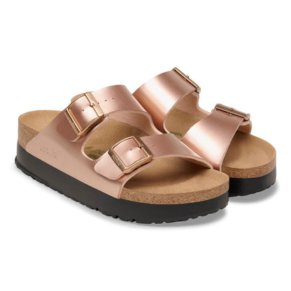 Arizona Flex Platform Birko-Flor in Color Electric Metallic Copper | Birkenstock