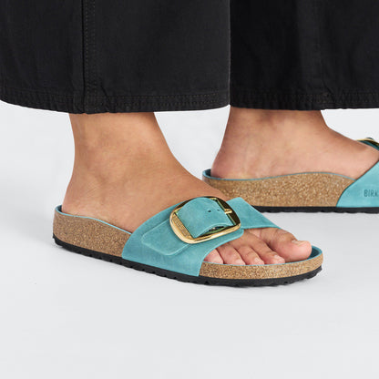 Madrid Big Buckle Oiled Leather in Color Biscay Bay | Birkenstock