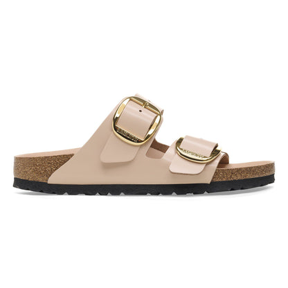 Arizona Big Buckle Natural Leather Patent in Color High Shine New Beige | Birkenstock