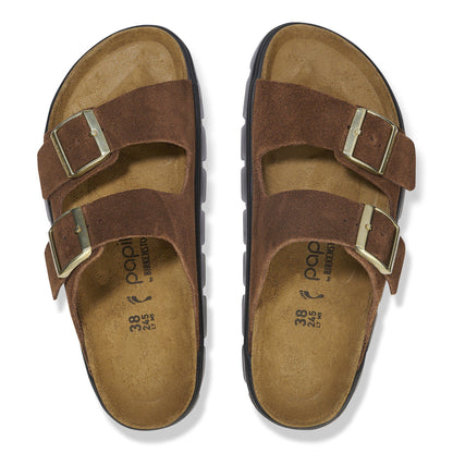 Arizona Chunky Suede Leather in Color Dark Tea/ Black | Birkenstock