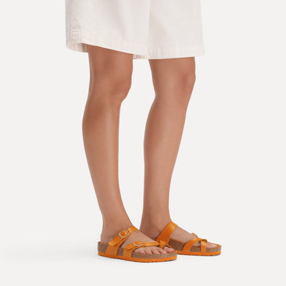 Mayari Leather in Color New Dressy Kurkuma | Birkenstock