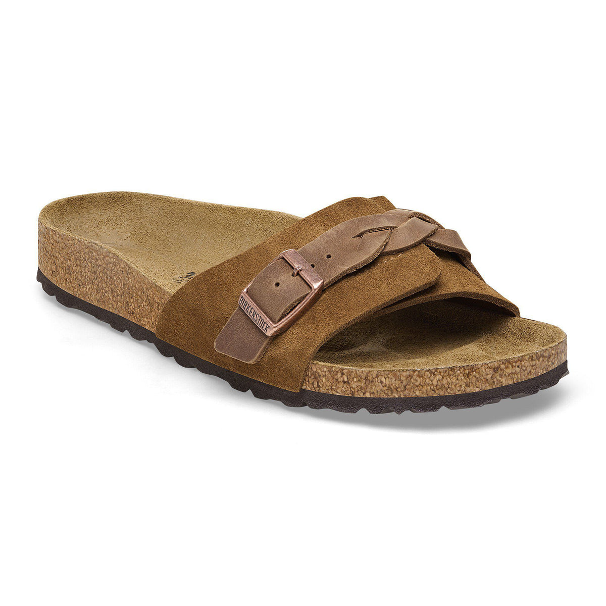 Oita Braided Suede Leather in Color Mink | Birkenstock