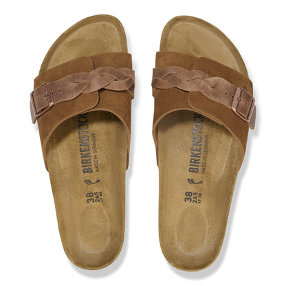 Oita Braided Suede Leather in Color Mink | Birkenstock