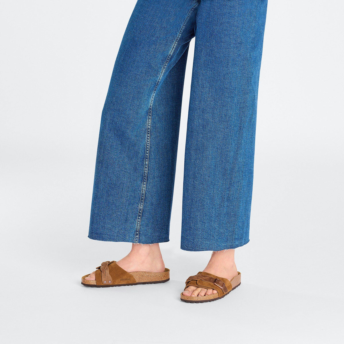 Oita Braided Suede Leather in Color Mink | Birkenstock