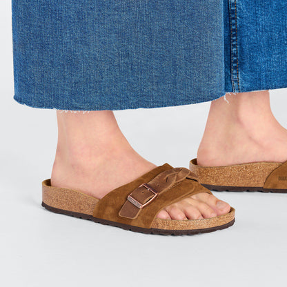 Oita Braided Suede Leather in Color Mink | Birkenstock