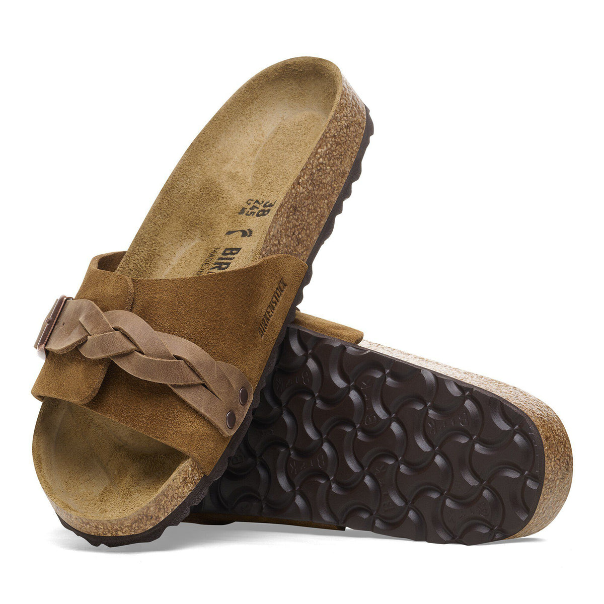 Oita Braided Suede Leather in Color Mink | Birkenstock