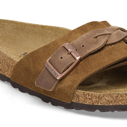 Oita Braided Suede Leather in Color Mink | Birkenstock