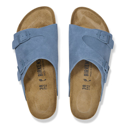 Zürich Suede Leather in Color Elemental Blue | Birkenstock