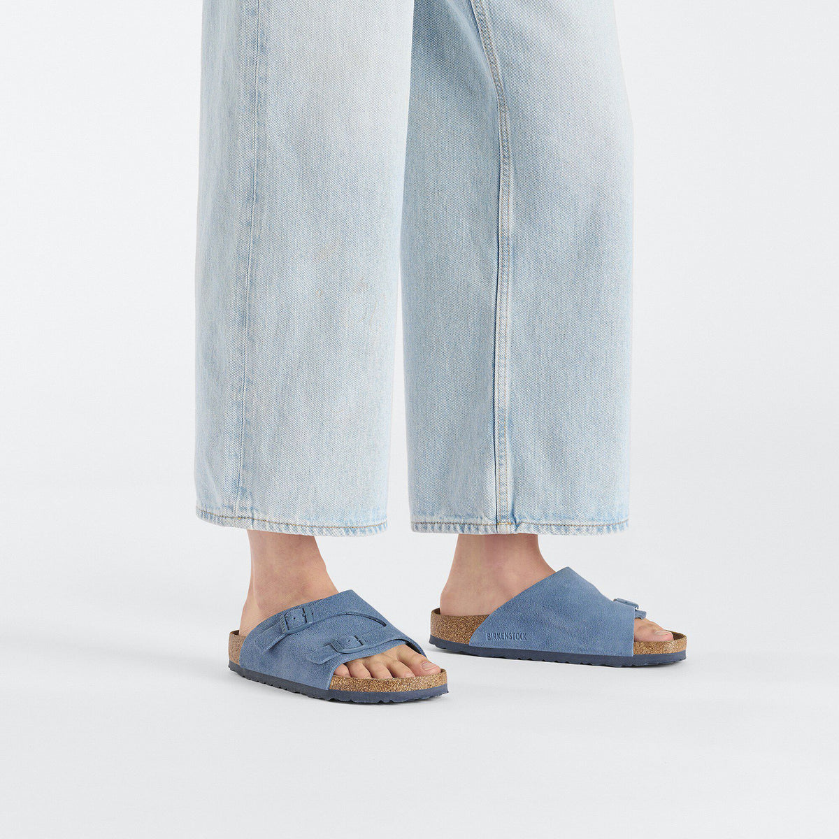 Zürich Suede Leather in Color Elemental Blue | Birkenstock