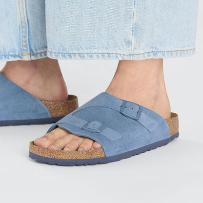 Zürich Suede Leather in Color Elemental Blue | Birkenstock