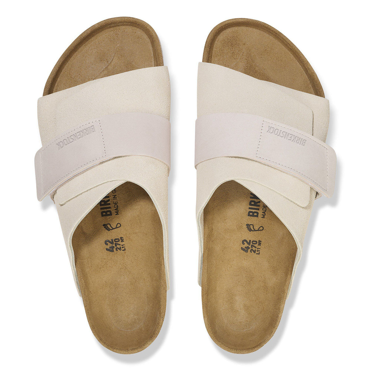 Kyoto Nubuck-Suede Leather in Color Antique White | Birkenstock