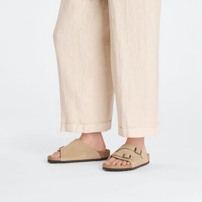 Zürich Suede Embossed in Color Dotted New Beige | Birkenstock