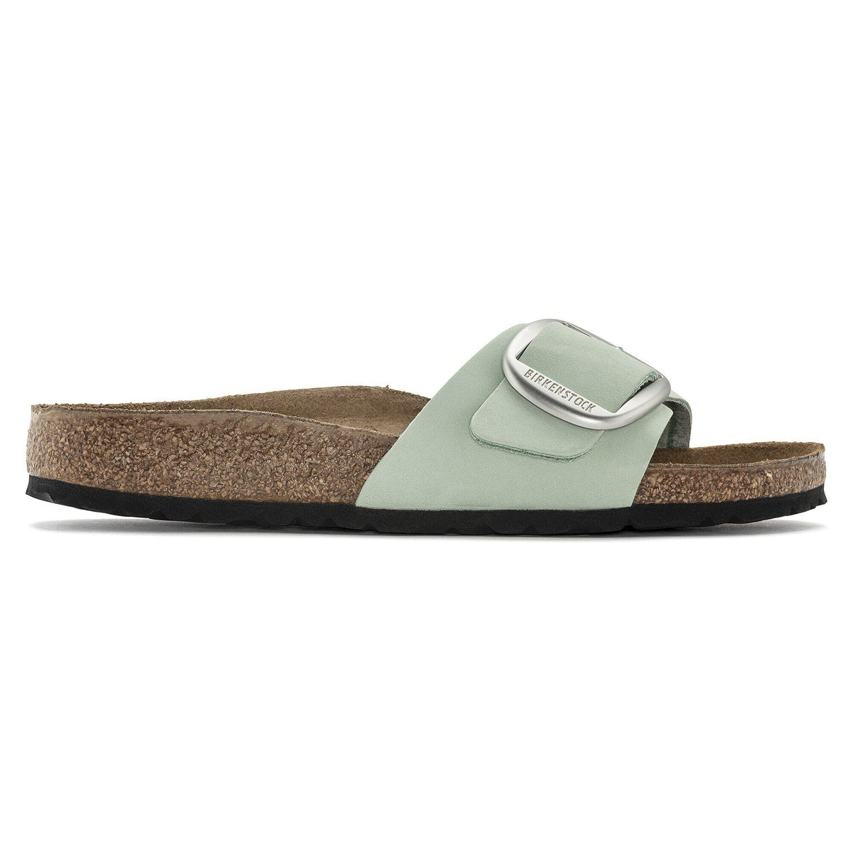 Madrid Big Buckle Nubuck Leather in Color Matcha | Birkenstock