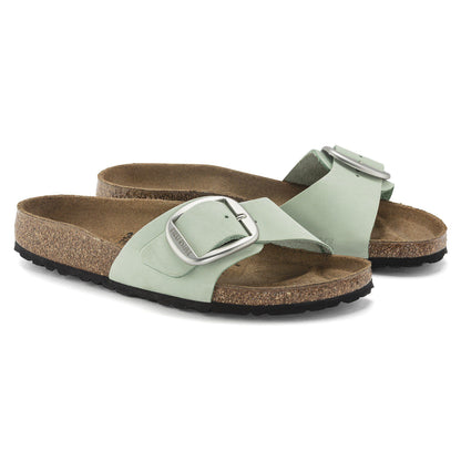 Madrid Big Buckle Nubuck Leather in Color Matcha | Birkenstock