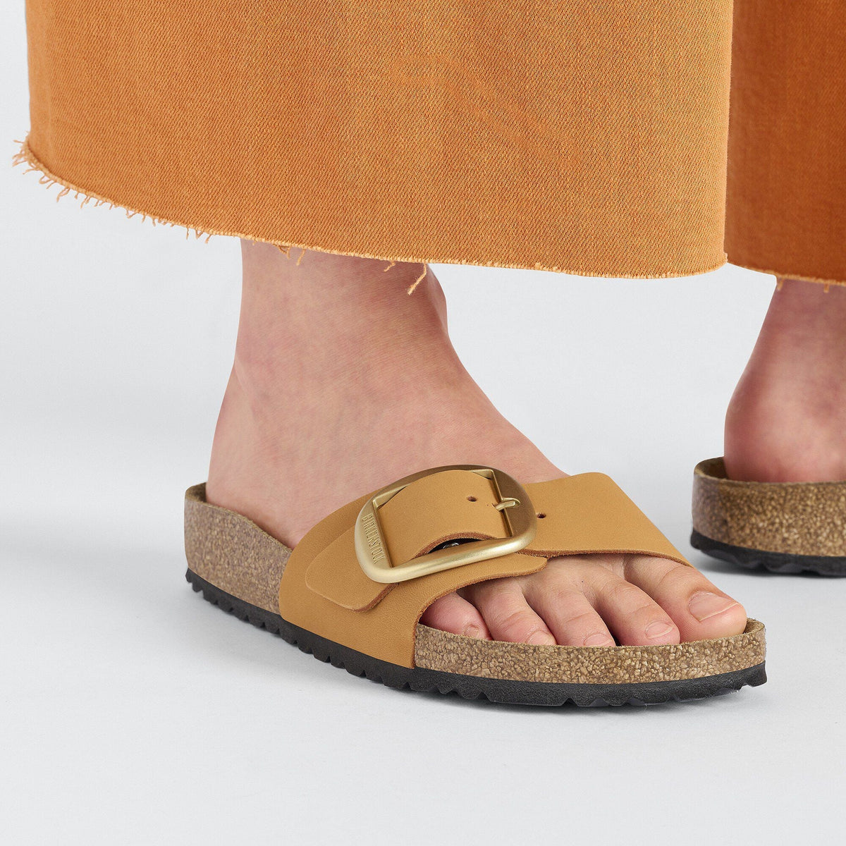 Madrid Big Buckle Nubuck Leather in Color Burnt Orange | Birkenstock