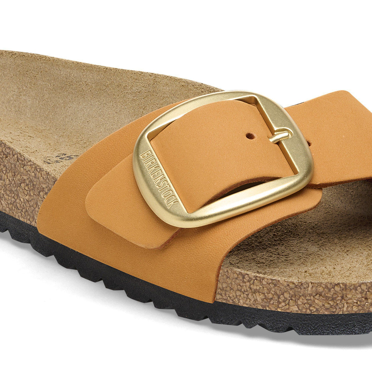 Madrid Big Buckle Nubuck Leather in Color Burnt Orange | Birkenstock