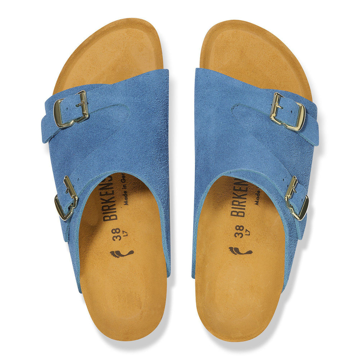 Zürich 1964 Suede Leather in Color Light Blue | Birkenstock