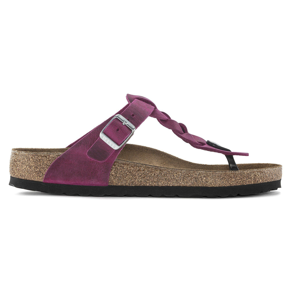 Gizeh Braided Oiled Leather in Color Festival Fuchsia | Birkenstock